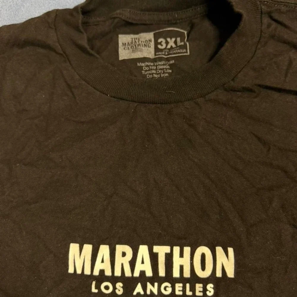 Marathon Los Angeles black cotton t-shirt men ‎ Size 3XL